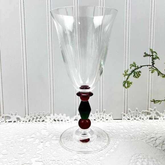 Mikasa Festive Kensington Wine Water Glasses Set of 4 Holiday Christmas - Picture 8 of 11